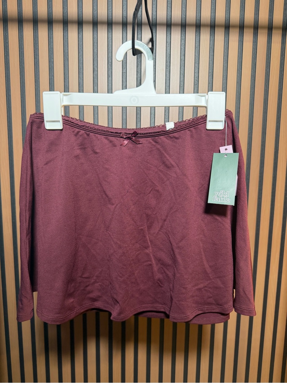 wild fable Burgundy Mini Skirt